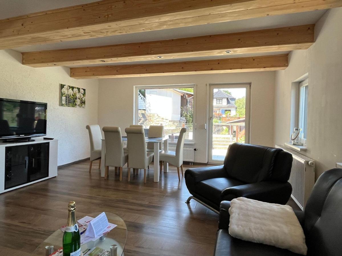 Saechsische-Schweiz-Ferienhaus-Wohnung-1-Mit-Elbblick-Sauna-Und-Kamin Königstein an der Elbe Exteriör bild