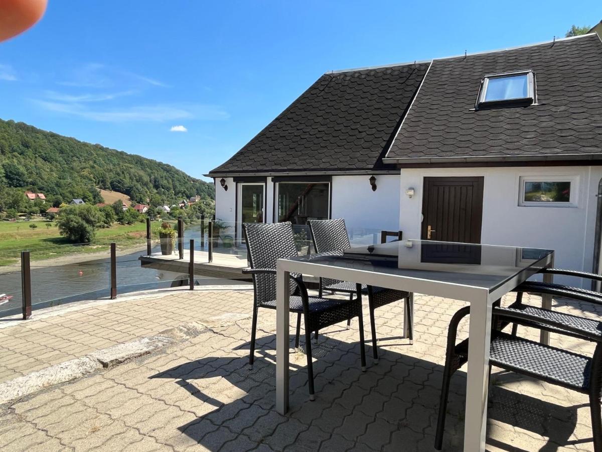 Saechsische-Schweiz-Ferienhaus-Wohnung-1-Mit-Elbblick-Sauna-Und-Kamin Königstein an der Elbe Exteriör bild
