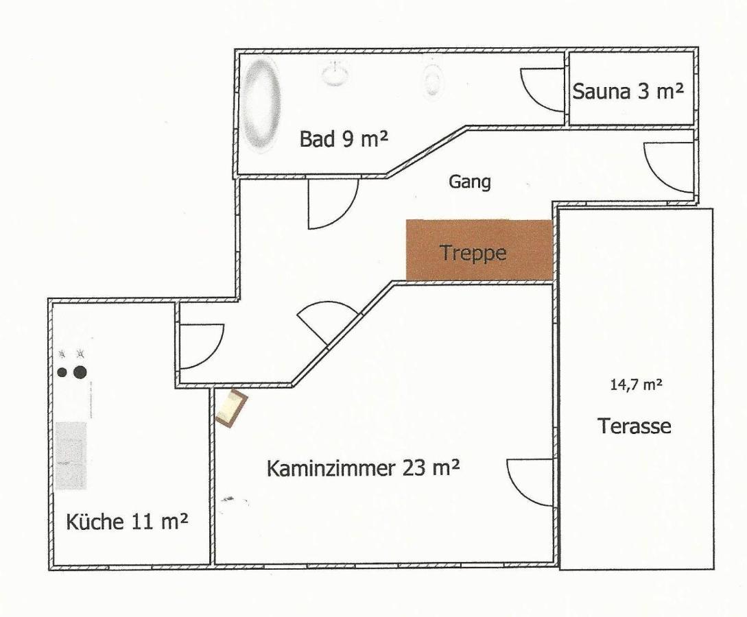 Saechsische-Schweiz-Ferienhaus-Wohnung-1-Mit-Elbblick-Sauna-Und-Kamin Königstein an der Elbe Exteriör bild